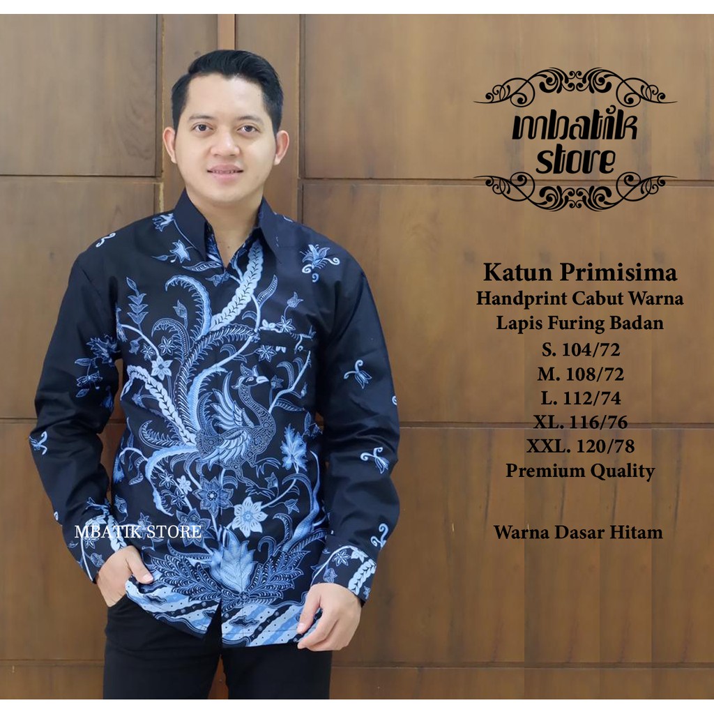 Merak Njoget Kemeja Batik Pria Lengan Panjang Full Furing by Mbatik Store