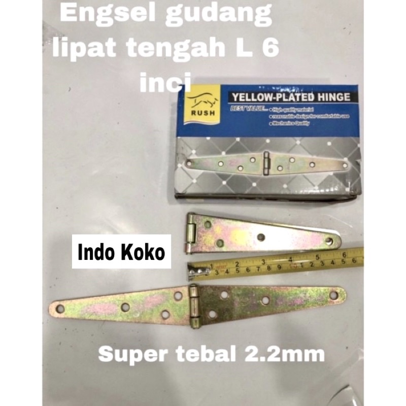 Engsel pintu gerbang L 6 heavy duty Engsel pintu garasi gudang L6"inci Engsel gerbang TEBAL