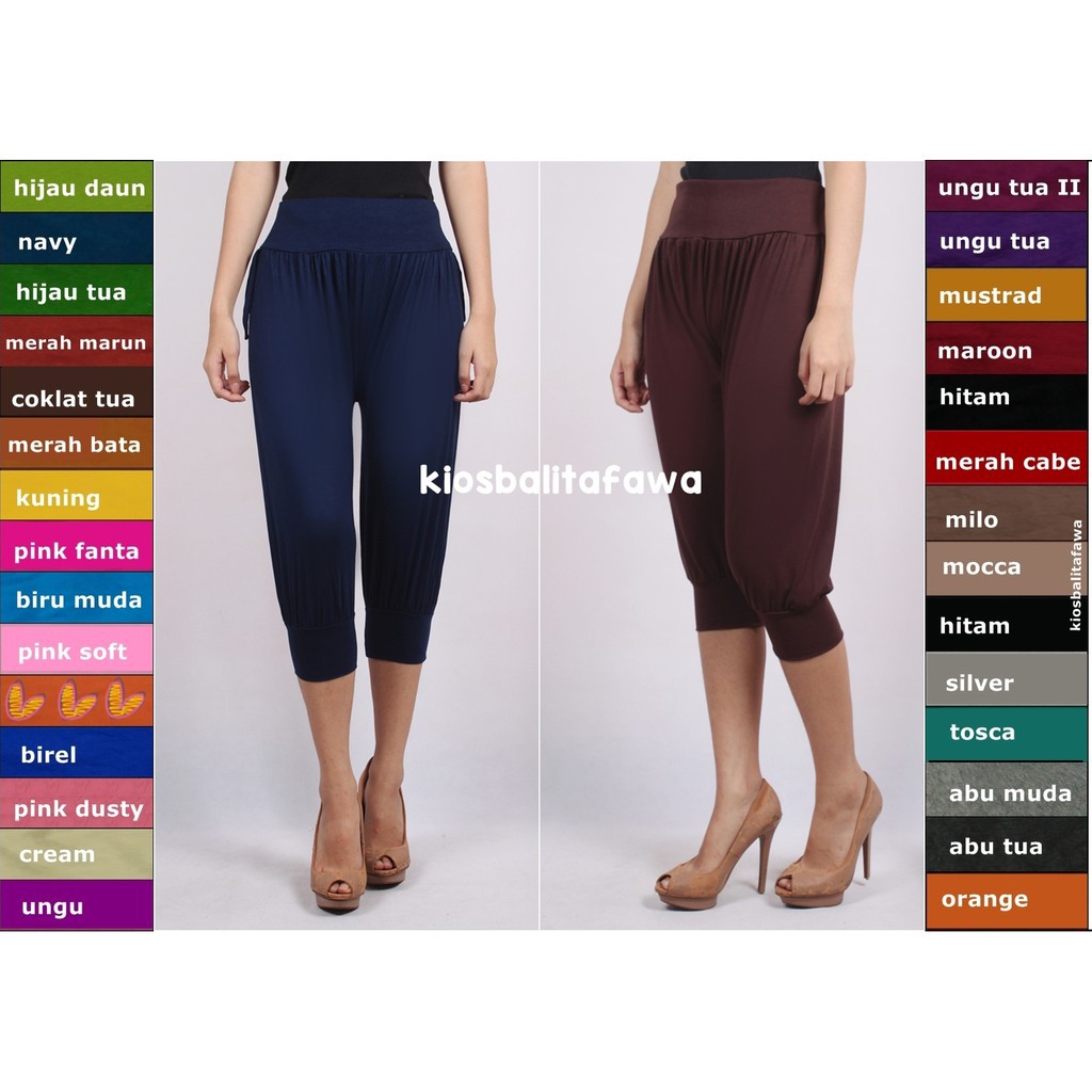 PROMO BAJU ANAK Aladin Dewasa PENDEK fit to XL Celana Bahan Kaos Adem Polos Perempuan Wanita