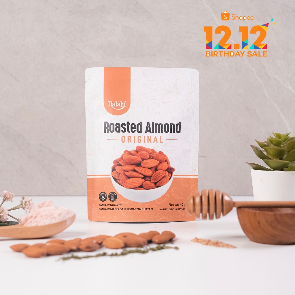 

Ralalii Almond Panggang / Roasted Almond Rasa Original (Pouch / Travel Size)