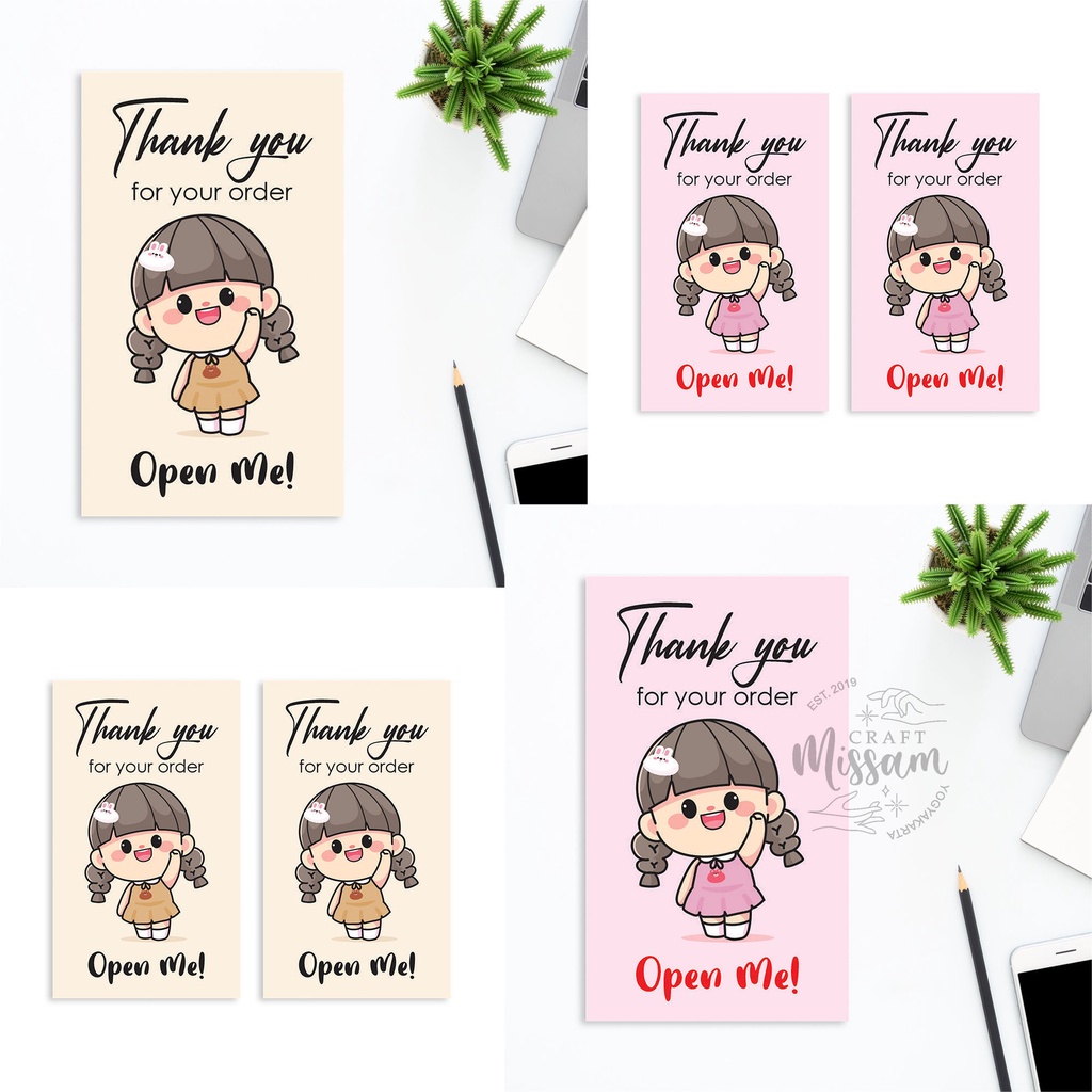 

20 Stiker Open Me OM002 Label Thank You Sticker