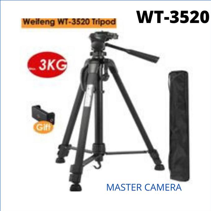 Spesial Tripod Weifeng Portable Lightweight Camera Wt-3520 Black Original