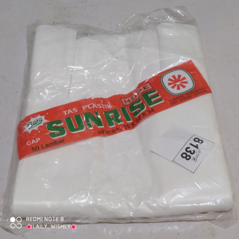 

Kresek Plastik 15 SUNRISE 15X24 50 lembar