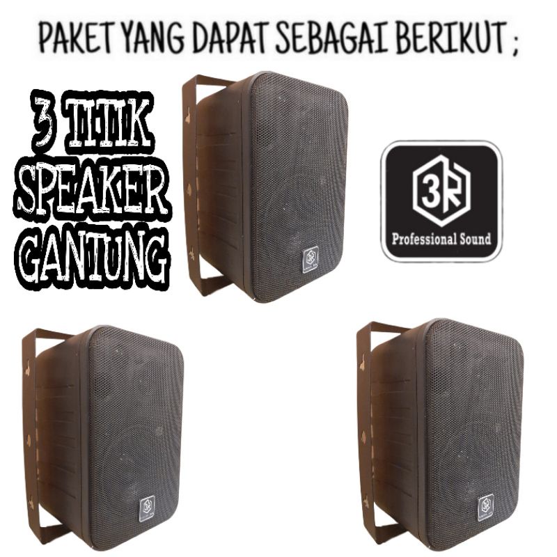 Paket 3R Audio Cafe , restoran, Klinik, Speaker 3 Titik Mic Panggilan Ampli Bluetooth