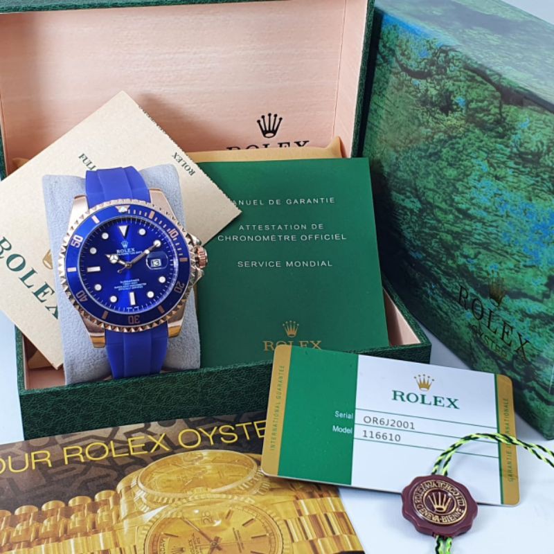 JAM TANGAN PRIA/WANITA ROLEX DATE RUBBER