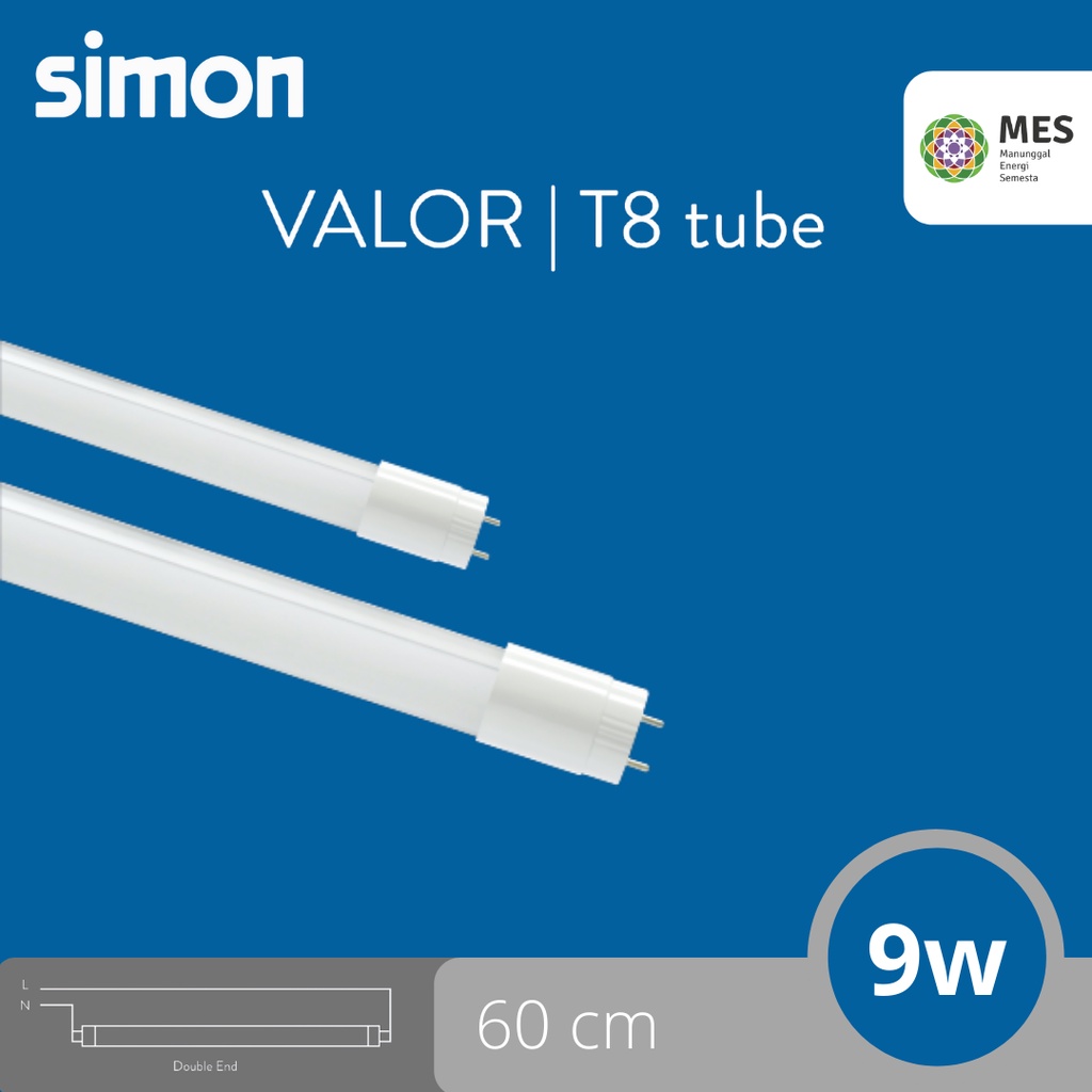 SIMON LAMPU TL T8 LED 9W 6500K (60 cm)