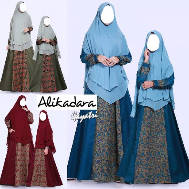 Gamis Set Gayatri Batik Series by Alikadara bahan Toyobo Katun Khimar Babydoll