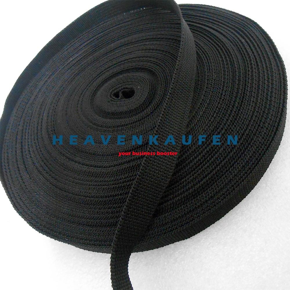 Webbing Tas 1,5 cm Warna Hitam Murah Meteran