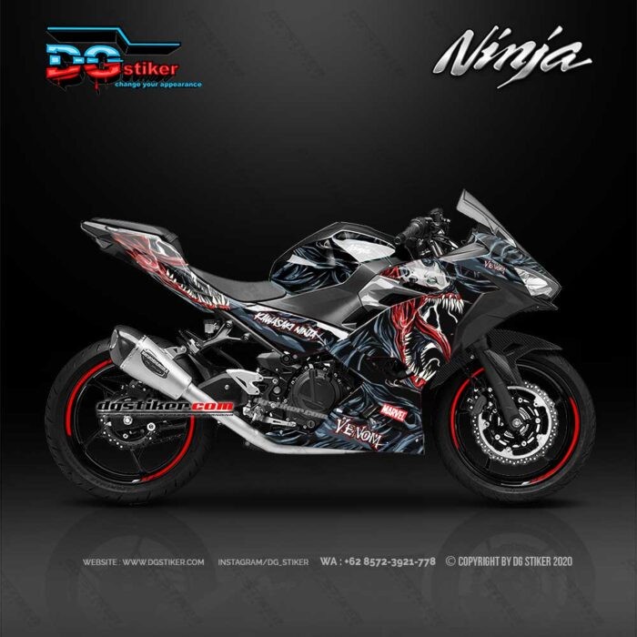 Decal All New Ninja 250 FI Hitam Venom DG Stiker
