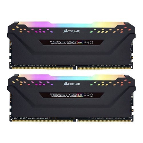 Corsair DDR4 Vengeance RGB Pro PC25600 16GB (2X8GB) - CMW16GX4M2E3200C16 - Black Heat-Spreader