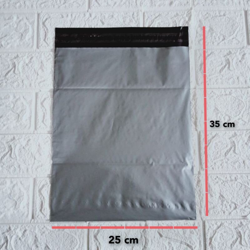 PLASTIK PACKING POLYMAILER SILVER isi 100 lembar uk.25x35