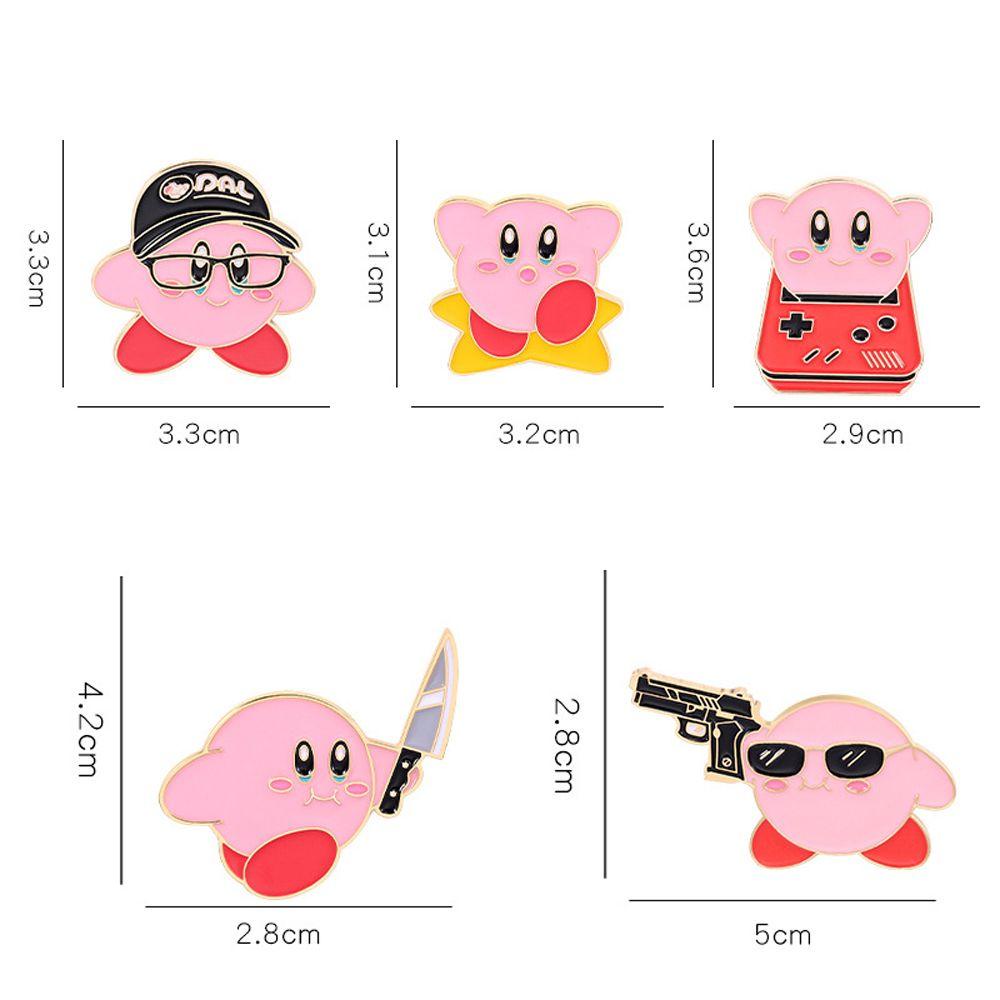 Mxbeauty Kirby Bros Ransel Perhiasan Logam Bros Lucu Kirby Dekorasi Lencana Lencana Pin Enamel Bros