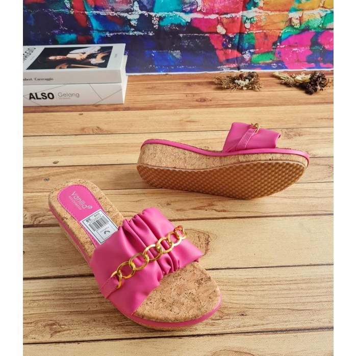 ABBUSHOES Ph 19 wedges kerut rante sol karet 7cm