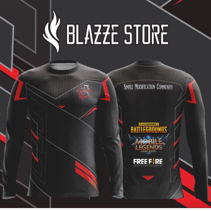 Jersey Gaming Freefire Gowes Lari Full Printing Atasan Custome Desain Lengan Panjang Shopee Indonesia