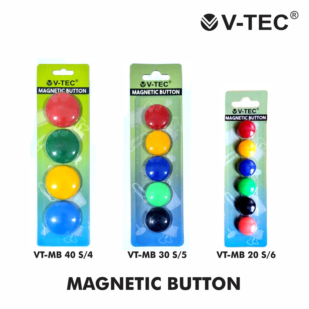 

V-Tec Magnetic Button 30mm Clear