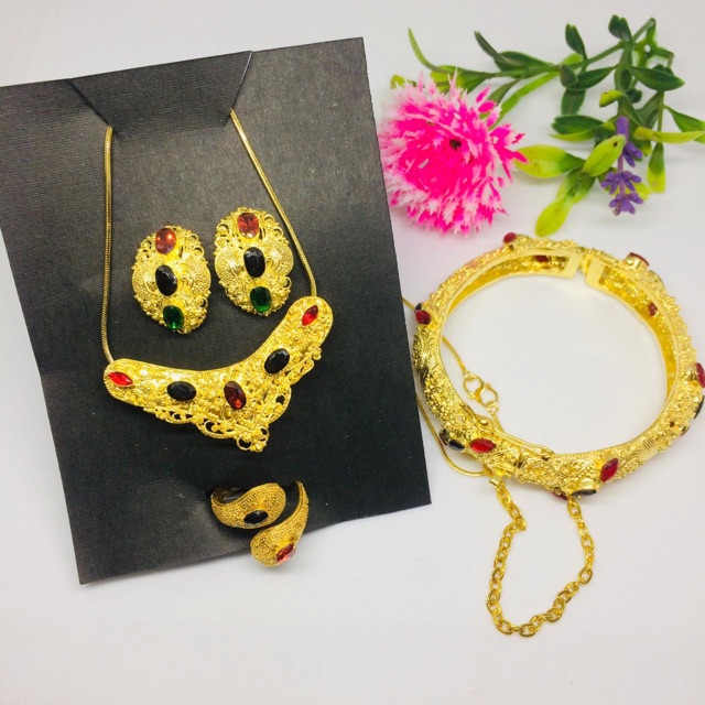 Set kalung alpaka gold plated