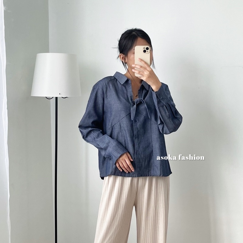 ASOKA NOEL TOP 2120 - Kemeja Wanita Denim Series - Atasan Wanita