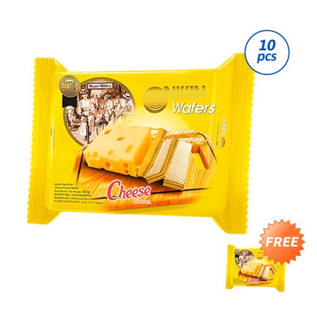 

Nissin cheese wafer 50 gr (10 pack) BONUS 1 pack
