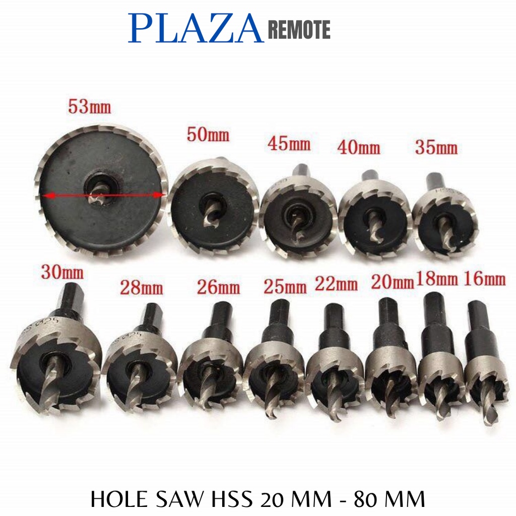 MATA BOR BESI HOLE SAW HSS TITANIUM DRILL BIT BESI METAL CARBIDE 48 MM