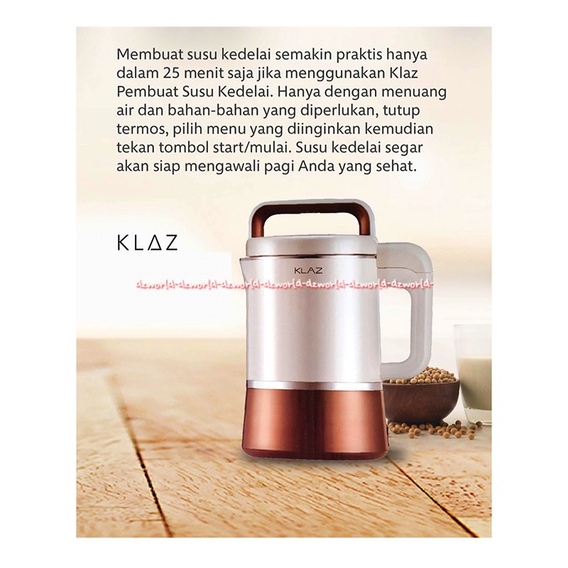 Klaz Soymilk maker Alat Untuk Membuat Susu Kedelai Alat Giling Kacang Kedelai Soy Milk Klas