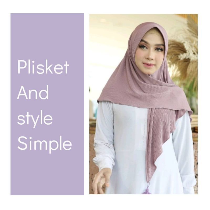 JILBAB SEGITIGA JERSEY INSTAN PAD PLISKET/HIJAB SEGITIGA INSTAN