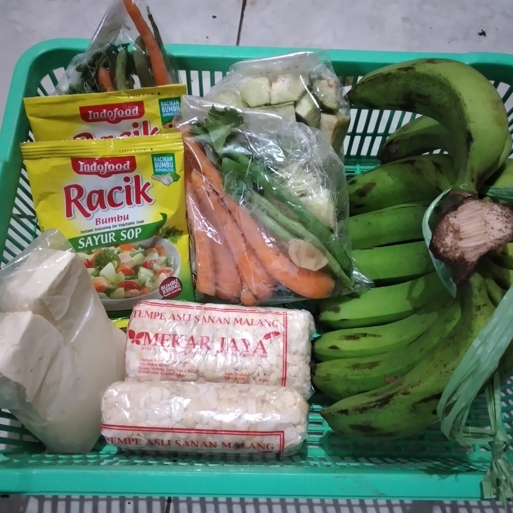 Paket Sayur Sop, Lauk dan Buah