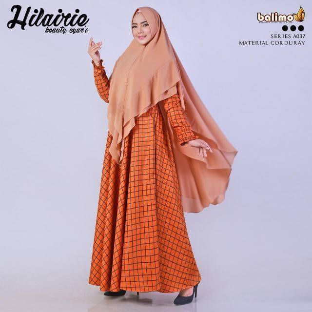 Set Syar'i motif kotak original balimo