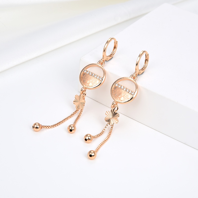 anting titanium wanita emas muda anti karat dewasa tusuk korea asli panjang dan luntur korea style selamanya dewasa 120-129e