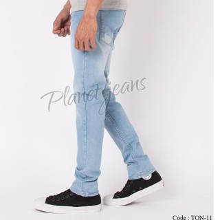 MUMPUNG DISKON Celana  jeans  skinny panjang blue wash pria 