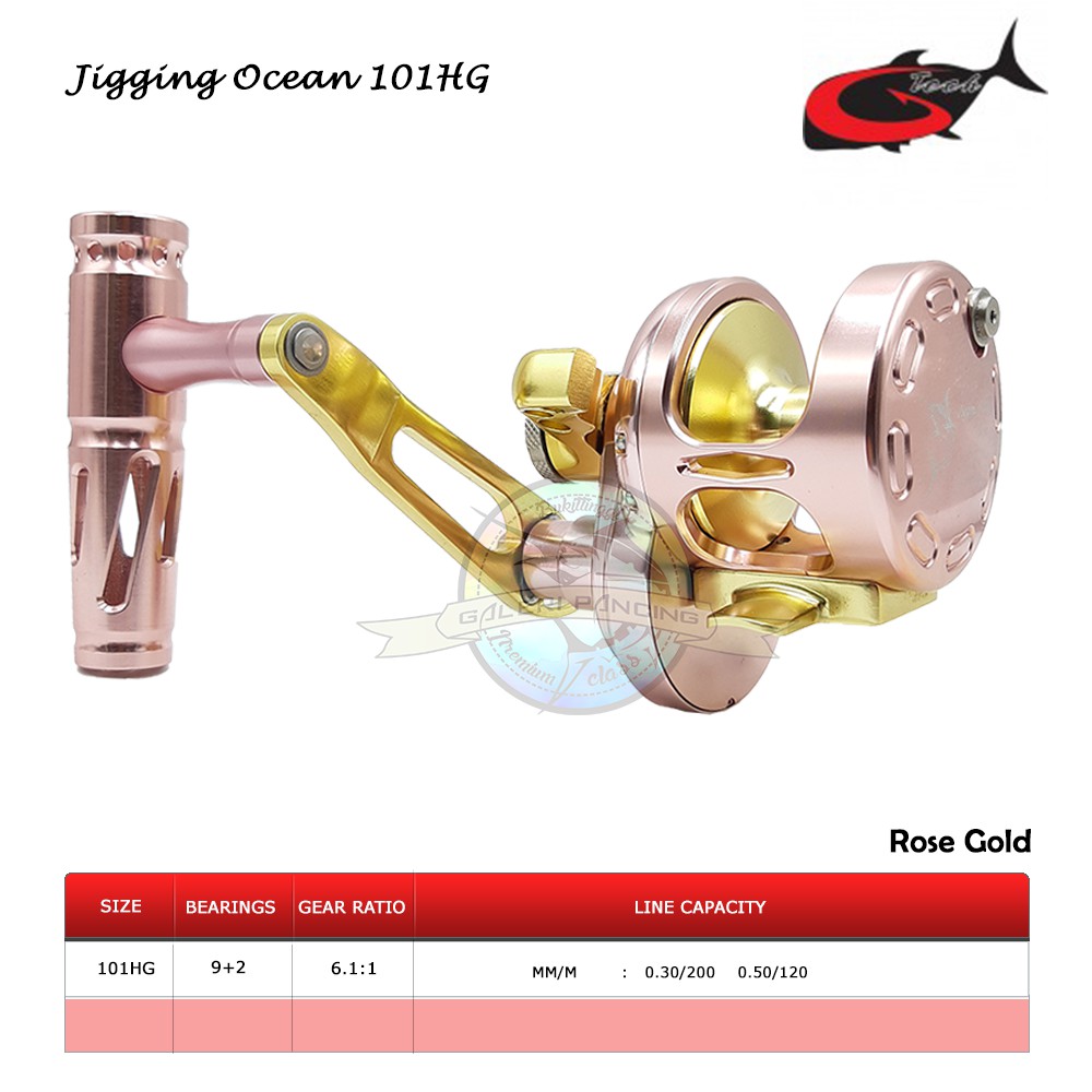 Reel OH G-Tech Jigging Ocean 101HG - Rose Gold