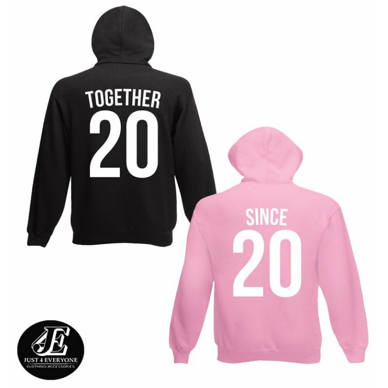 S - XXXXXL(6XL) COUPLE Jaket Hoodie TOGETHER SINCE [CUSTOM TAHUN/ANGKA] OVERSIZE BIGSIZE Pria wanita