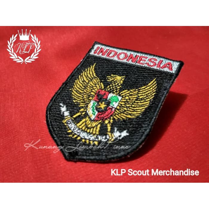Badge Pramuka Garuda Indonesia Prisai Kwarnas Bordir Besar