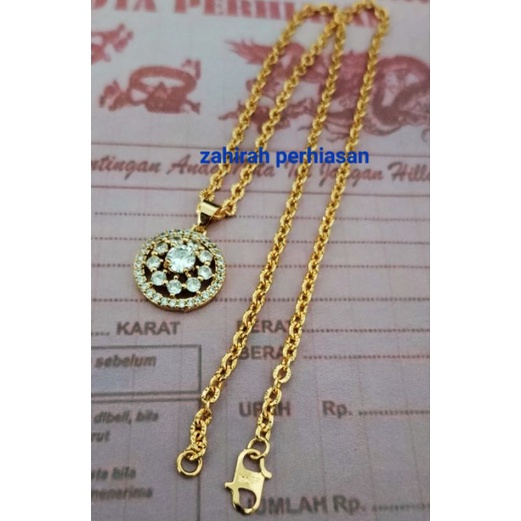 KALUNG NORI EMAS LIONTIN PERMATA FULL ANTI KARAT