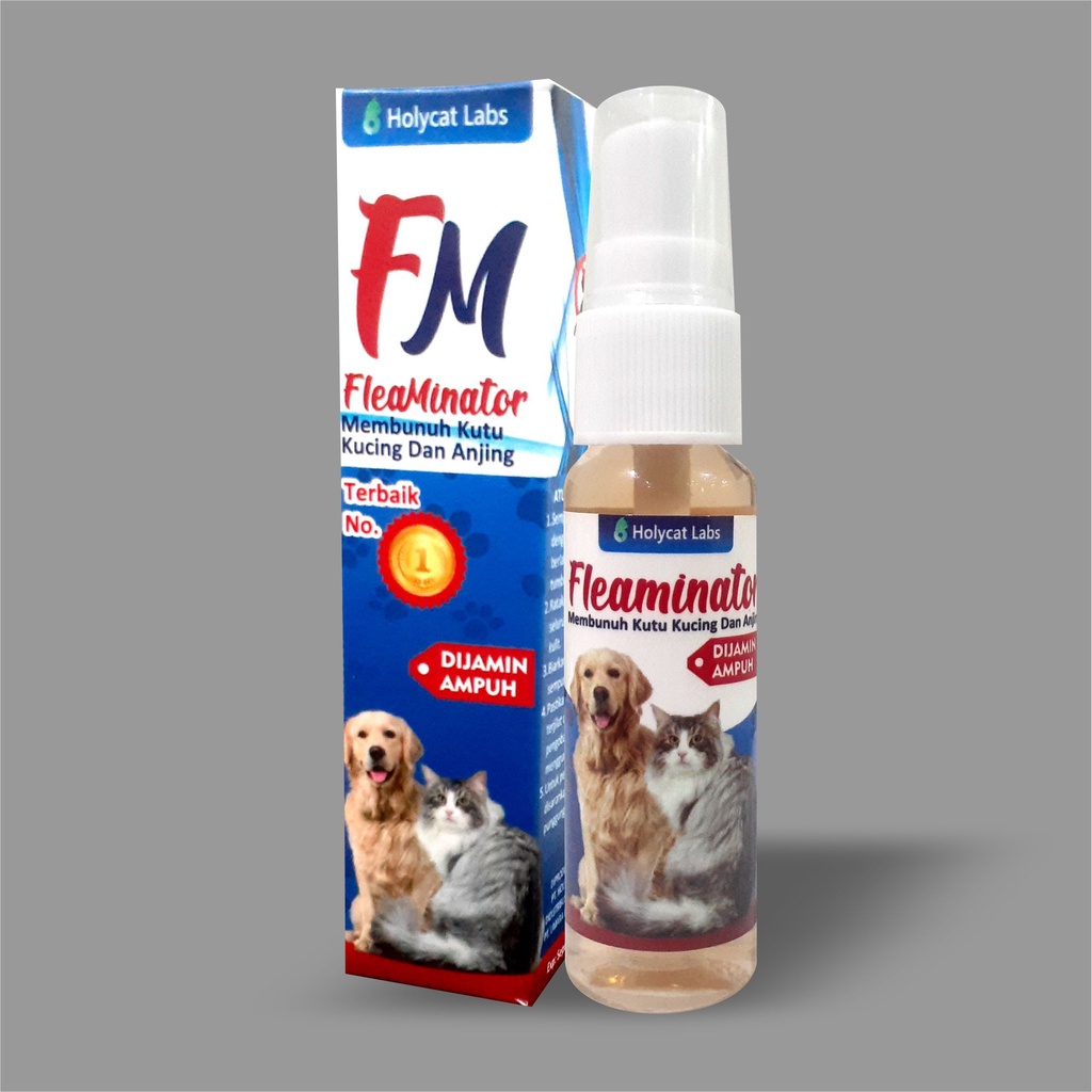 Obat Anti Kutu Kucing dan Anjing Fleaminator 100% Ampuh Membasmi Kutu dan Telur