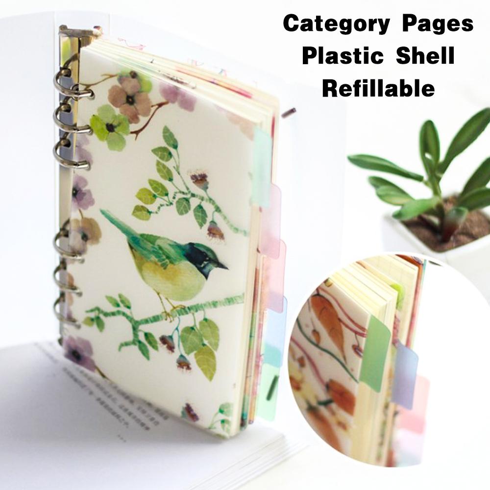 R-flower 5PCS / SET Pemisah Halaman Buku Catatan / Notebook Bahan Plastik Motif Bunga