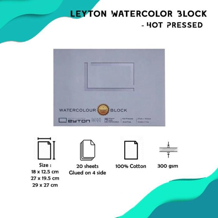 

Paper | Ters Leyton Watercolor Block 100% Cotton Hot Pressed 29X27Cm