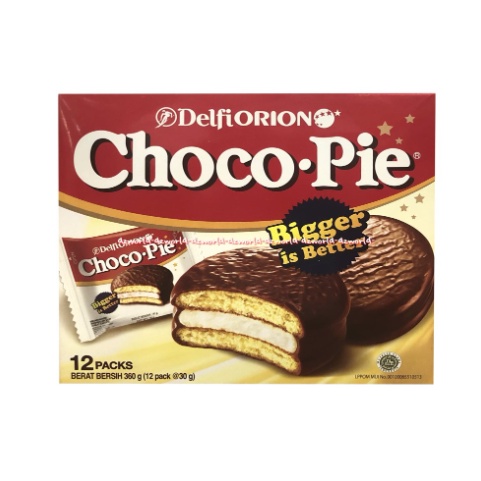 Delfiorion Choco Pie Biskuit Coklat Biscuit 12 Pack Chocolate Bigger Delfi Orion Biskut Cokelat Delfi Orion Choco