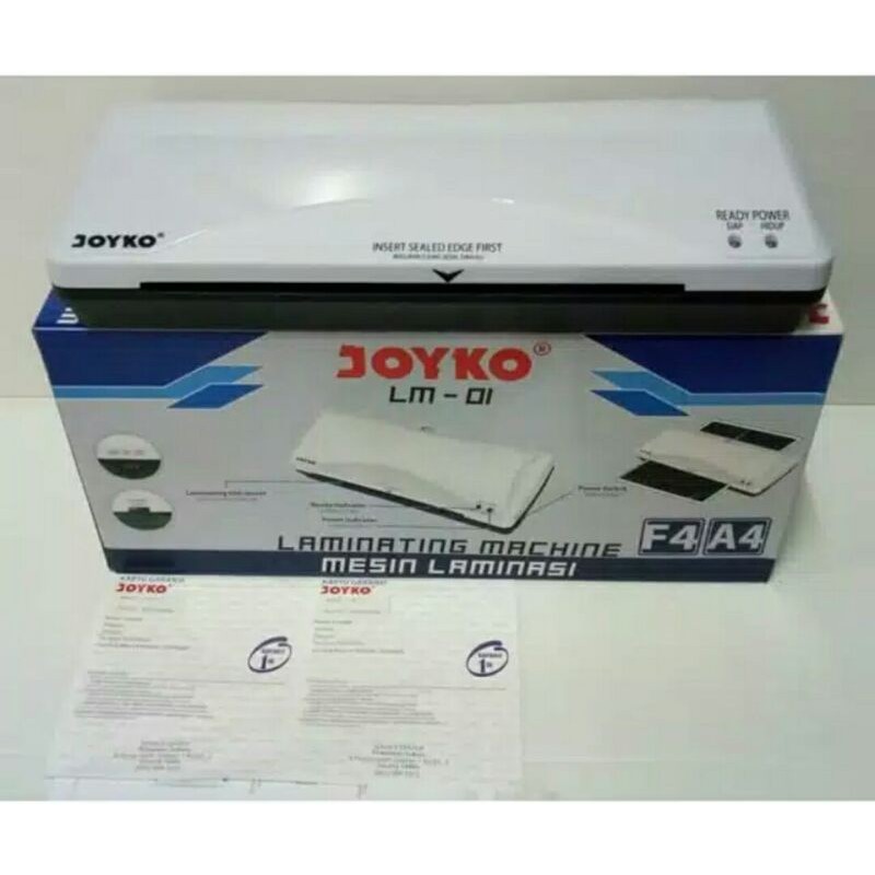 

Mesin Laminating Joyko F4 Folio Laminasi KTP A4 LM-01 Panas Dingin Hot Cold Portable Portabel