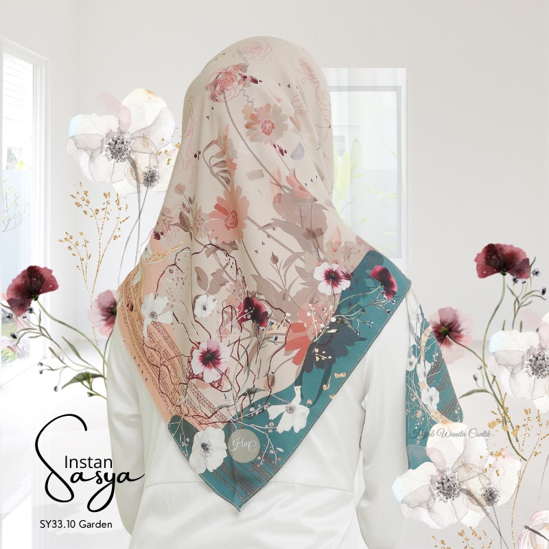 Hijabwanitacantik - Instan Sasya Poppy Series | Hijab Instan | Jilbab Instan Printing Motif Premium