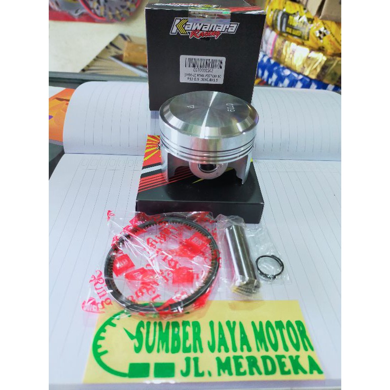 seher Kawahara ukuran 60 pin 13 model bahan dome. piston 60 pin 13 Kawahara racing original