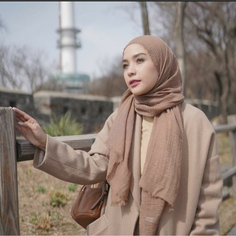 TERMURAH PASMINA CRINCLE KUSUT / KERUDUNG CRINKLE PREMIUM