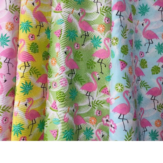 ★ bahan sprei polimikro motif flamingo ✺