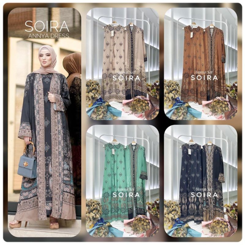 Soira Anya set ready 4 warna motip sultan