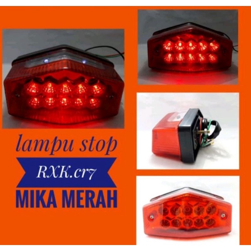 STOP LAMP ASSY LAMPU STOP RX KING RXKING NEW LED SMOKE/MERAH