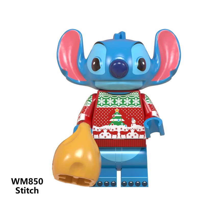 Wm6049 WM6076 Koleksi Figurin Mini Karakter Stitch Kartun Angel Finn Stripe