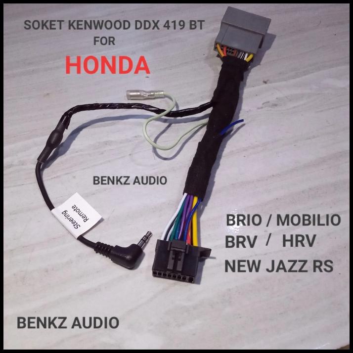 Kabel Soket Head Unit Kenwood Ddx419Bt Pnp Di Honda New Brio Mobilio