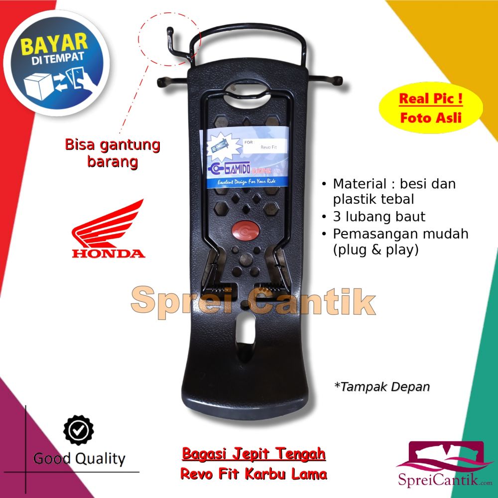 Bagasi Jepit Tengah Revo Fit Karbu Lama - Penjepit dan Gantung Barang Variasi Aksesoris Motor HONDA 