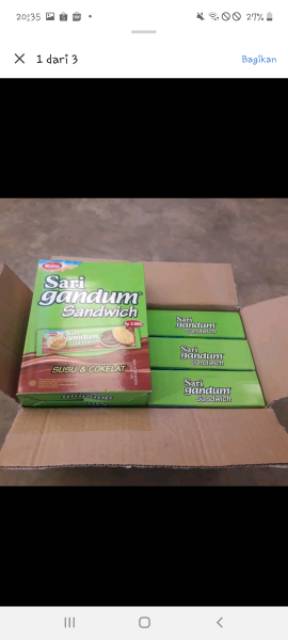 Sari gandum BOX coklat 39 gr