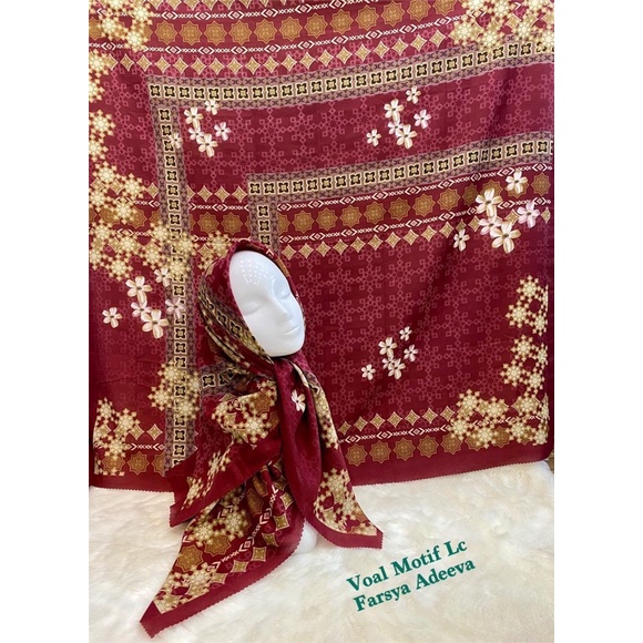 Jilbab Adeeva Denay Motif Koran Segiempat Voal Premium 30+ Motif-Motif 12