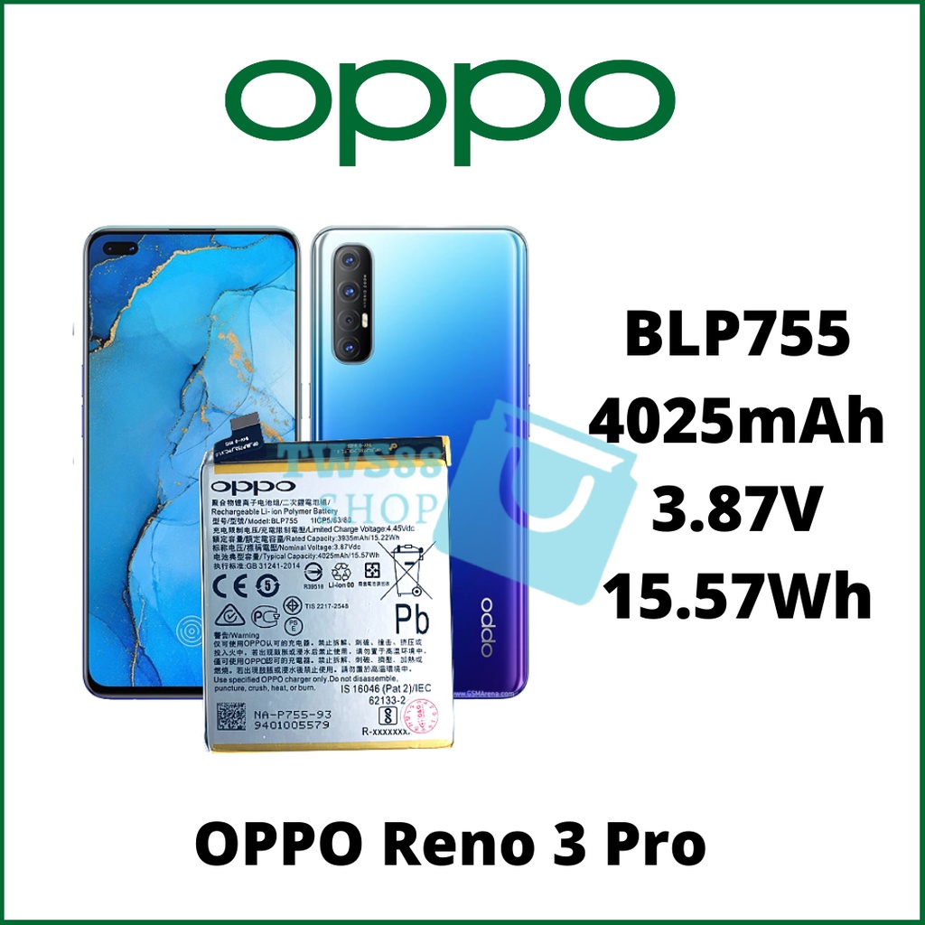 Baterai Batre Battery Oppo BLP755 / Oppo Reno 3 Pro